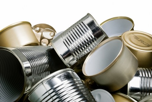 Various pieces of furniture being sorted for donation